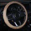 Wood Grain Steering Wheel Cover, 14.5-15 inch, Beige