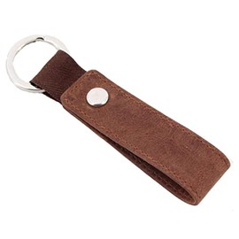 Roberto Romano 48221 - Hunter Leather Key Organiser Pendant for Key Ring and Metal Appliqué, for Men and Women, Brown/Silver, Brown/Silver, ca. 11,5 x 3 cm, Classic