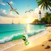 Dwuww Green Plush Turtle Keychain, Funny Pendant Plush Doll Portable