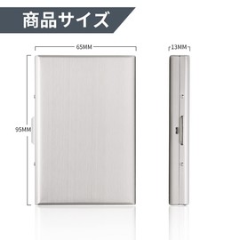 CatKoi Men's Credit Card Case, Women's, Easy to Use, Open with One Key, Stylish, Thin, Anti-Skimming, Slim, Stainless Steel Wallet, Silver (Color: Silver), Silver