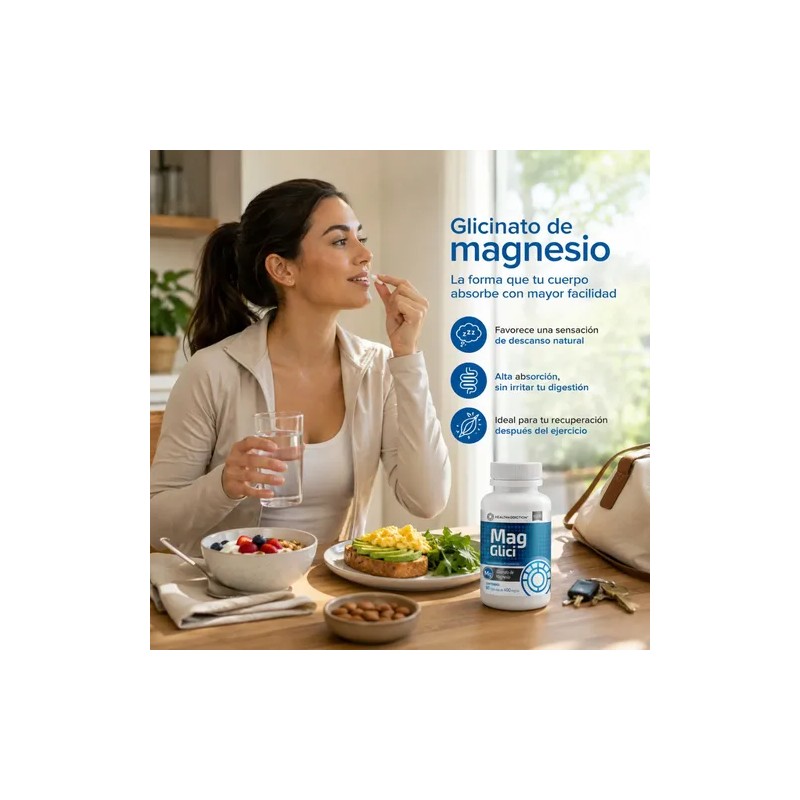 Healthaddiction Glicinato De Magnesio 400mg Cápsulas