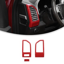 Linskip Dashboard Air Vent Cover Compatible with Ford F150 2015 2016 2017 2018 2019 2020, Dash Side Vent Trim for F150 Interior Accessories(Red)