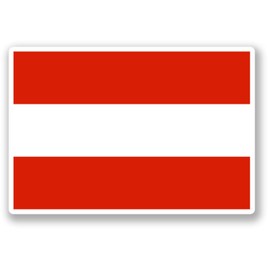 2 x Austria Flag Vinyl Sticker Bike Laptop Car Travel Luggage Tag Gift #4409 (10cm Wide x 6.8cm Tall)