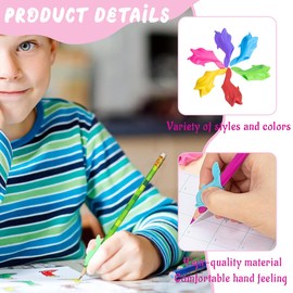 ZEPIQOR 12 x Writing Aid for Pen Children, Handwriting Pencil Grips for Children, Pen Holder Children Aid Writing Aid for Pen Children, Writing Posture Correction Tool for Pencils