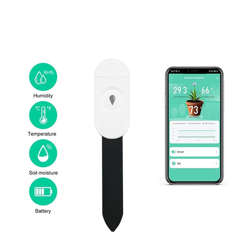 Nxyupv Zigbee Soil Moisture Sensor Garden Temperature Humidity Tester Automation