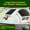 25W Solar Exhaust Fan for Chicken Coop with Power Adapter
