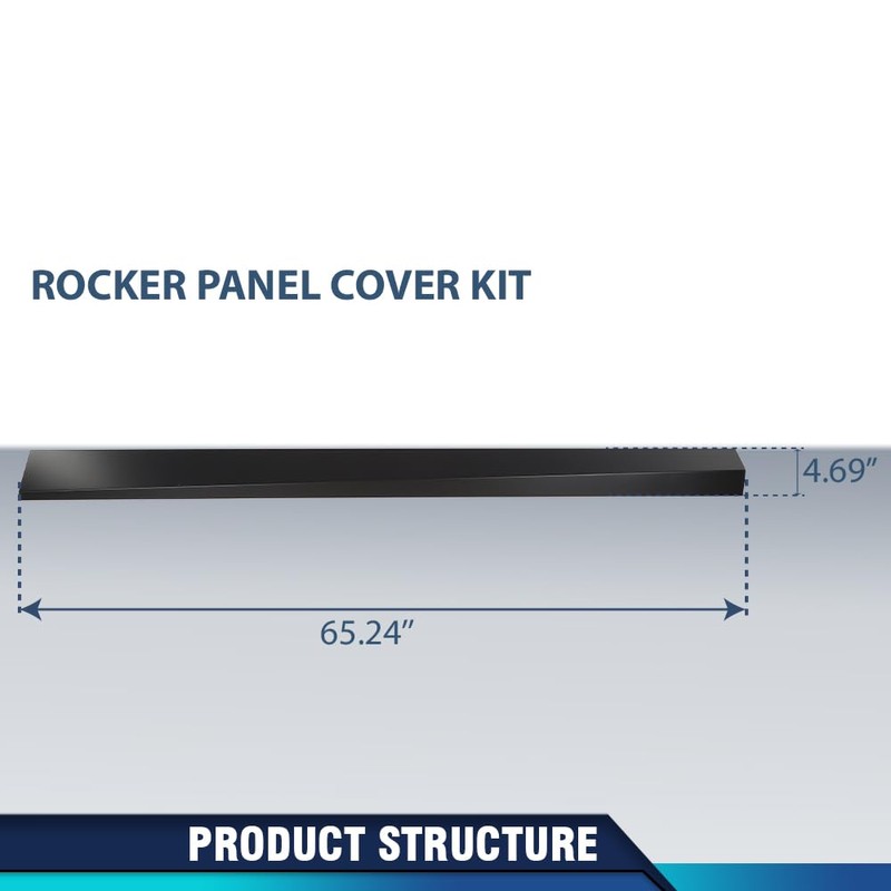 PIT66 Rocker Panel Cover Kit Compatible with Ford Ranger Extended
