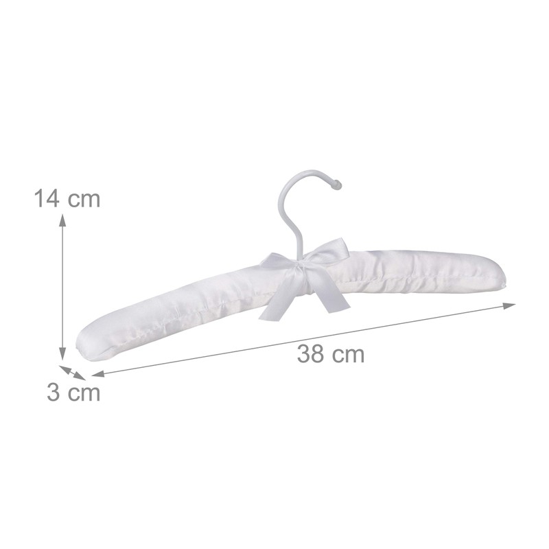 Relaxdays 10 x Satin Soft Padded 360° Rotating Hook Decorative