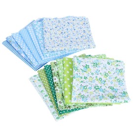 TOPINCN 25x25cm 14 Unids Tela Encantadora Flor Impreso Patrón de Punto Kit de Surtido de Tela de Algodón Costura DIY Material