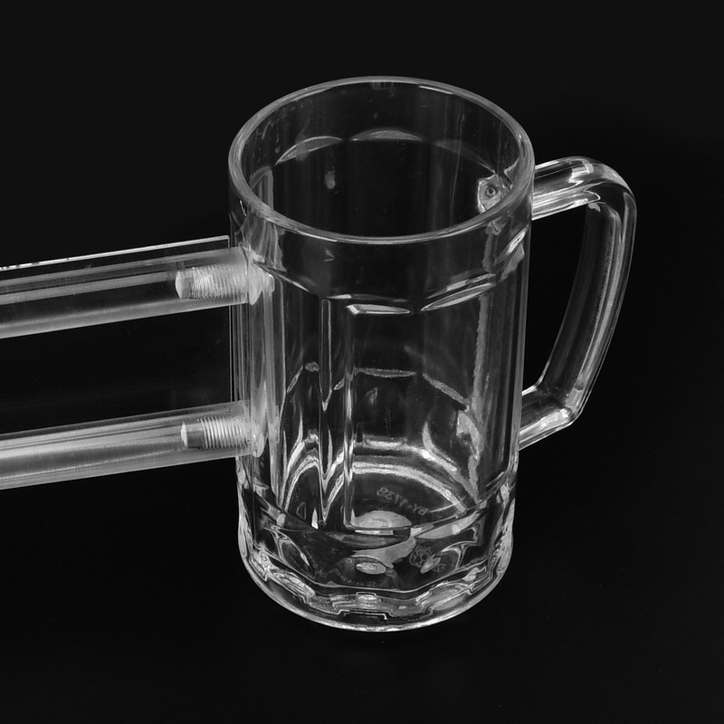 430ml Beer Mug Double Conjoined Beer Glass Drop Resistant Acrylic