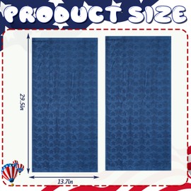 JarThenaAMCS 2Pcs Patriotic Hand Towels 3D Americana Blue Stars 4th of July Bath Towel Jacquard Cotton Bathroom Towel for 250th Anniversary Independence Day Kitchen Dish Drying Cleaning Cooking