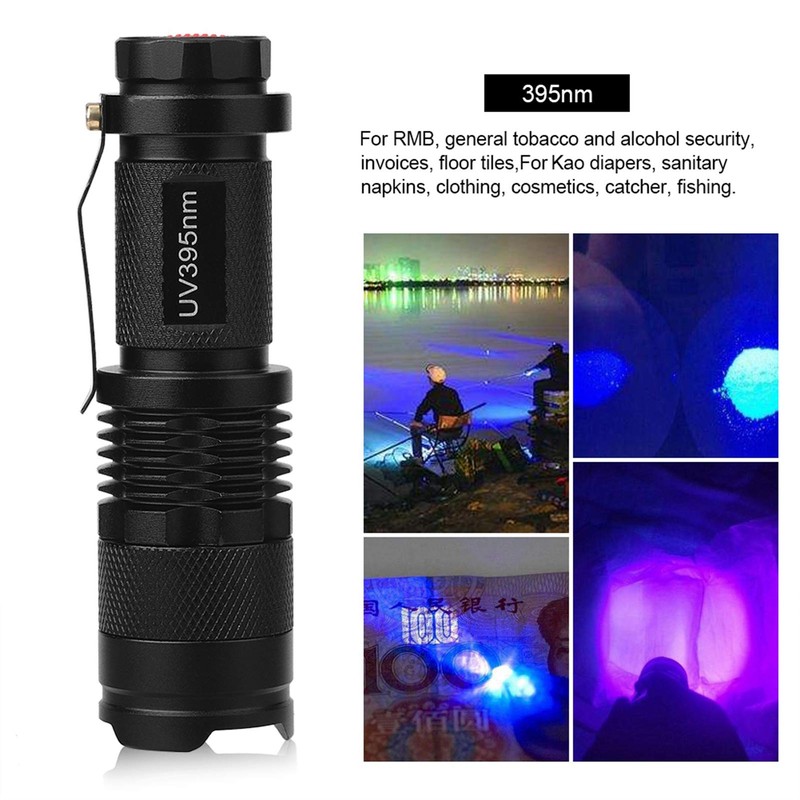 EVTSCAN UV Flashlights 395/365 nM - UV Ultra LED Flashlight