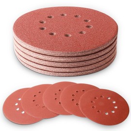 UQIPLB 50 PCS 9 Inch 10 Hole Sanding Discs 150 Grit Hook and Loop Sandpaper for Drywall Sander