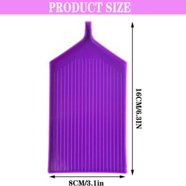 6pcs Large Purple Diamond Art Painting Trays, 6.3x3.1 Inch White Bead Sorting Trays,Rhinestone Tray Organizer Accessories and Tools for 5D Diamonds Art DIY Crafts