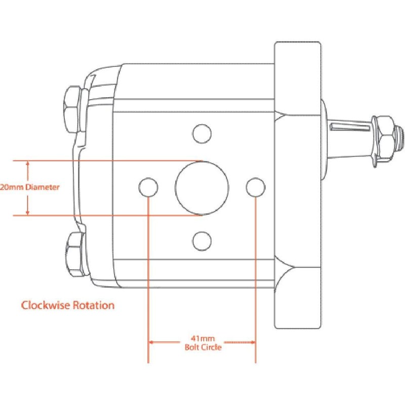 RAParts 5169039 Hydraulic Pump for Long Tractor 260C 310 310C