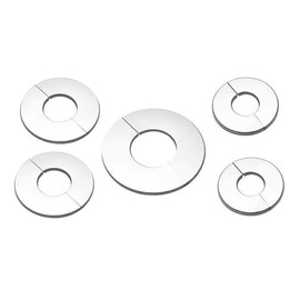 KAIISSA 5 Pieces Split Two Piece Stainless Steel Valve Tap Cover Valve Hole Cover Tap Cover Push Fit Cuff 51mm/35mm/24mm Hole Diameter 10pcs