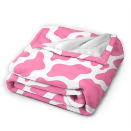 Cow Print Ultra-Soft Micro Fleece Blanket for Couch - Lightweight Plush Fuzzy Cozy Soft Warm Flannel Blankets and Throws for Sofa Bed Living Room, 50x60 inches