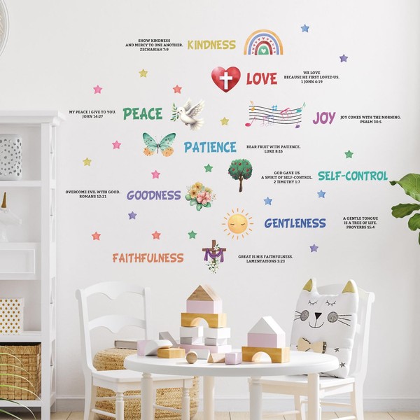 TOARTi Christian Bible Verse Wall Decals Children Inspirational Religious Wall