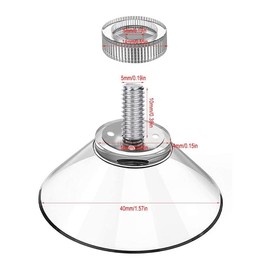 SULIUDAJI 10 Stück Saugnapf mit Gewinde 40mm Kunststoff Saugnäpfe Runde Saugnäpfe mit Schraubmuttern Transparente PVC Saugnäpfe für Die Tägliche Aufhängung Schminkspiegel Glas Bad Küche