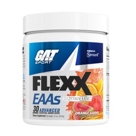 GAT SPORT Flexx EAAs + Hydration, Advanced Essential Amino Acids, 30 Servings (Orange Guava)