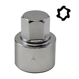 JEUCLEL 538 Wheel Locking Nut Key Compatible with VW VAG Volkswagen, (Socket OD 28mm - ID 25mm), Wheel Lock Nut Socket Adapter, Wheel Anti-Theft Lug Nut Removal Tool, Anti-Theft Screw Remover