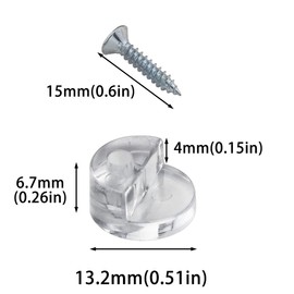 DGHAOP 18pcs Glass Retainer Clips Kit Clear Plastic Cabinet Door Clips Mirrors Holder with Screws for Fixing 3-4mm Glass Cabinet Door, Windows, Mirrors