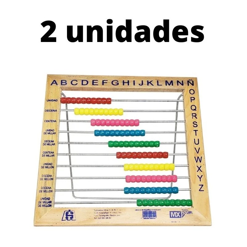 2 Abacos De Madera - Diviértete Con Tu Hijo Que