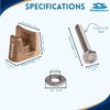 Swimcare Brass Pool Ladder Rail Wedge Anchor Kit (2 Pack)