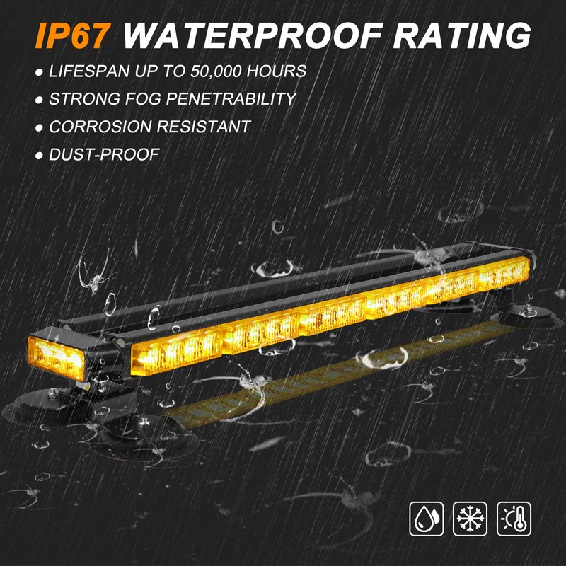 ASPL 29.5" 54 LED Strobe Light Bar Double Side Flashing