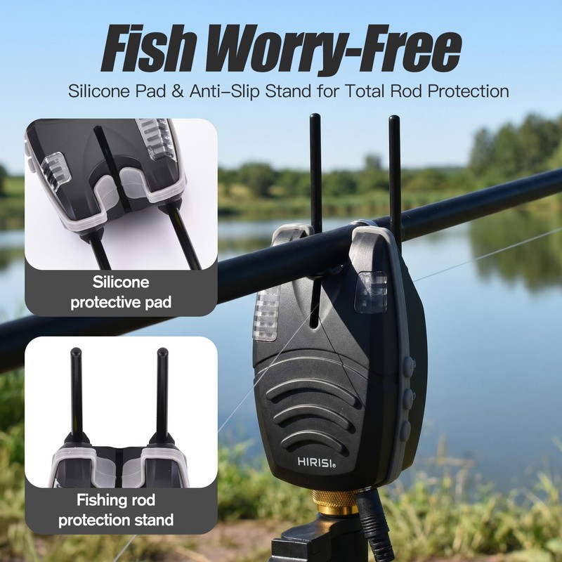 Waterproof Wireless Carp Fishing Bite Alarm Set with Snag Ear