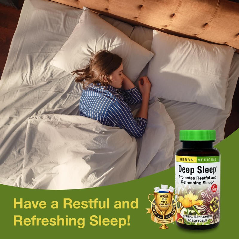 Herbs Etc. Deep Sleep Softgels - Herbal Sleep Support Supplement