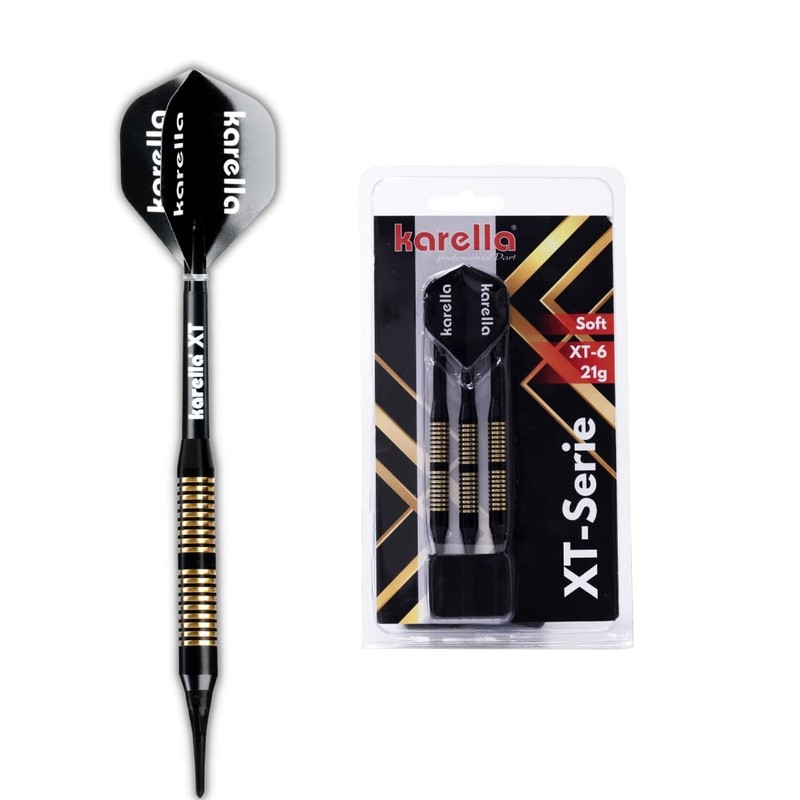 Karella Soft Dart XT-6 21g Barrel Length 54mm Black Gold