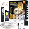 Wefomey White LED Strip Lights, 100ft Dimmable Bright 24V Led