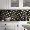 Elephantile 5 Sheets Black & Gold Tiles Metal Mosaic Wall