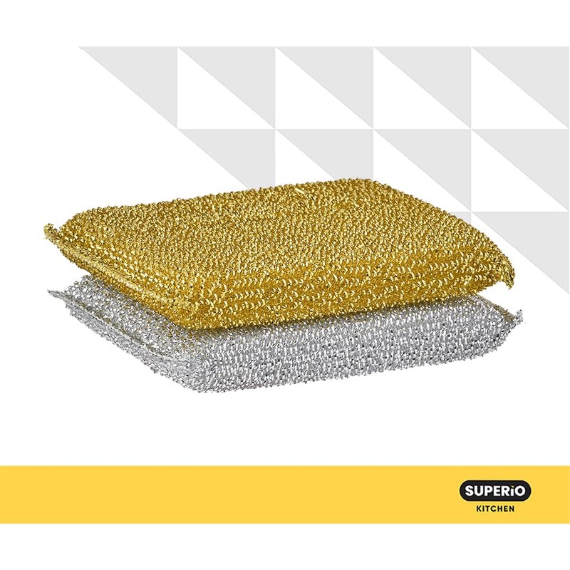 Kitchen Sponge Scrubber, Heavy Duty, Hand Friendly Scouring Sponge for