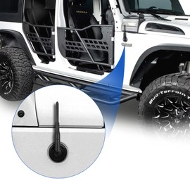 BASIKER Antenna for Jeep Wrangler Sport Rubicon JL 4xe Willys Mojave JK JT Gladiator 2007-2025, Short Jeep Wrangler Accessories Antenna Replacement Upgrade for Car Radio AM FM Reception