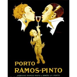 EuroGraphics Laminated Porto Ramos-Pinto by Rene Vincent Vintage Art Deco Wine Advertising Reproduction Print Poster 24x36