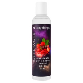 Sexy Things - Lubricante ntimo a Base de Agua Sensacin de Calor Delicioso Sabor Frutos Rojos 125 ml Para Masaje                                       