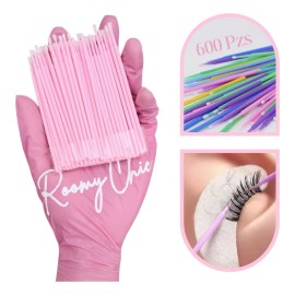 600 Microbrush Extensiones De Pestañas 2.5mm 2mm 1.5
