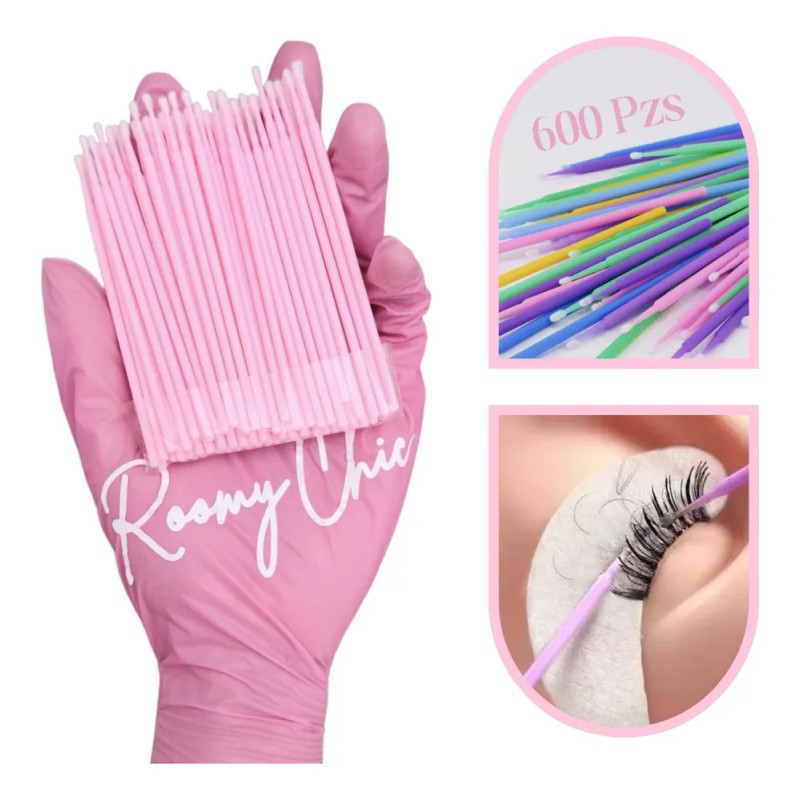 600 Microbrush Extensiones De Pestañas 2.5mm 2mm 1.5