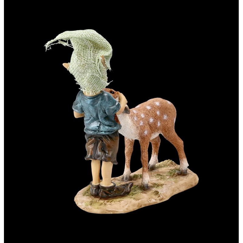 Pixie Goblin Figure with Fawn Bambi and Me Gnome Dwarf