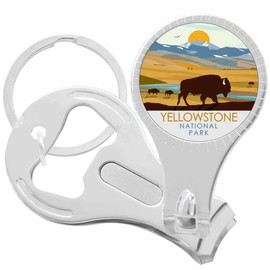 Yellowstone National Park Nail Clippers Plus Bottle Opener Keychain
