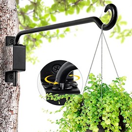 Swivel Plant Hanger | Hand-Forged Hanging Plant Bracket (11.5"/ Black) More Convenient Use and Designed with Rotary Fixation for Wall Plant Hook