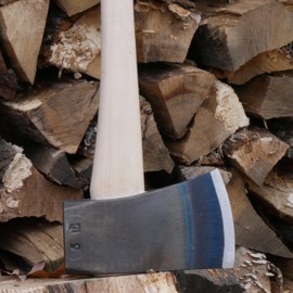 COUNCIL TOOL Single Bit Faller's Axe - 5 lbs Splitting Axe with 36" Straight Wooden Handle & Drop Forged Steel Head - SU50D36S