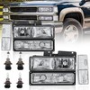 KUIPERAUTO Headlight Assembly Compatible with 1994-1998 Chevy Silverado/Tahoe/Suburban/C10 Driver and