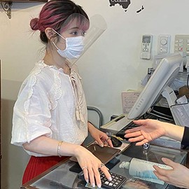 2-Way Face Shield, Set of 5, For Splashing Infections, Splashing Guard, Pollen Protection, Dustproof, Protective Mask, Washable, Restaurants, Guests, Commutes, Face Guard, Face Shield, Made in Japan