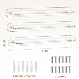 SNOWSTAR Acrylic Claw Clip Organizer, 2PCS Wall Holder and Storage, Hair Clip Display Clear Stand for Women and Girls (Clear 2PCS C)