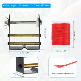 PATIKIL Archery Bow String Serving Thread Jig 131 Yard/120M, 0.02" / 0.4mm Dia Bowstring Thread for Tying Peep Sight Nock Compound Recurve Bow, Red