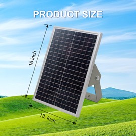 X X-HOUSE Solar Panel 24V 20W Monocrystalline Waterproof Panel with Bracket Plate for Gate Solar System Used to Charge The 24V Batteries