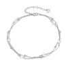 YFN Pearl Anklet for Women S925 Sterling Silver Adjustable Pearl